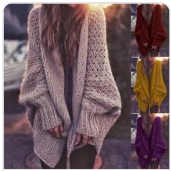 Anthropologie Sweaters - Anthropologie Moon & Madison Flowy Chunky Knit Cardigan Braided Sleeve